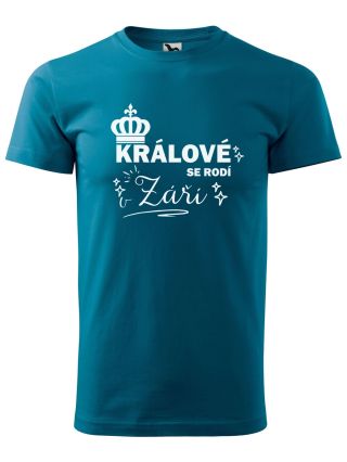 👑 Hledáte skvělý dárek pro muže, který slaví narozeniny v září? Naše pánské tričko "Králové se rodí v září" je ideální...